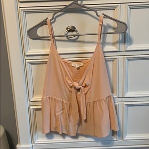 pacsun peach tied tank top crop